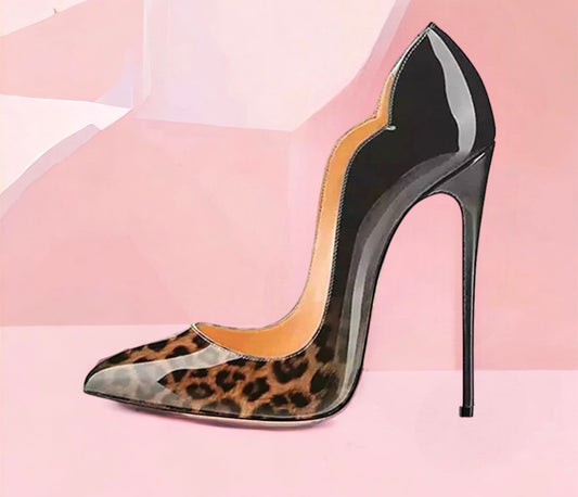 Stiletto curvy charol